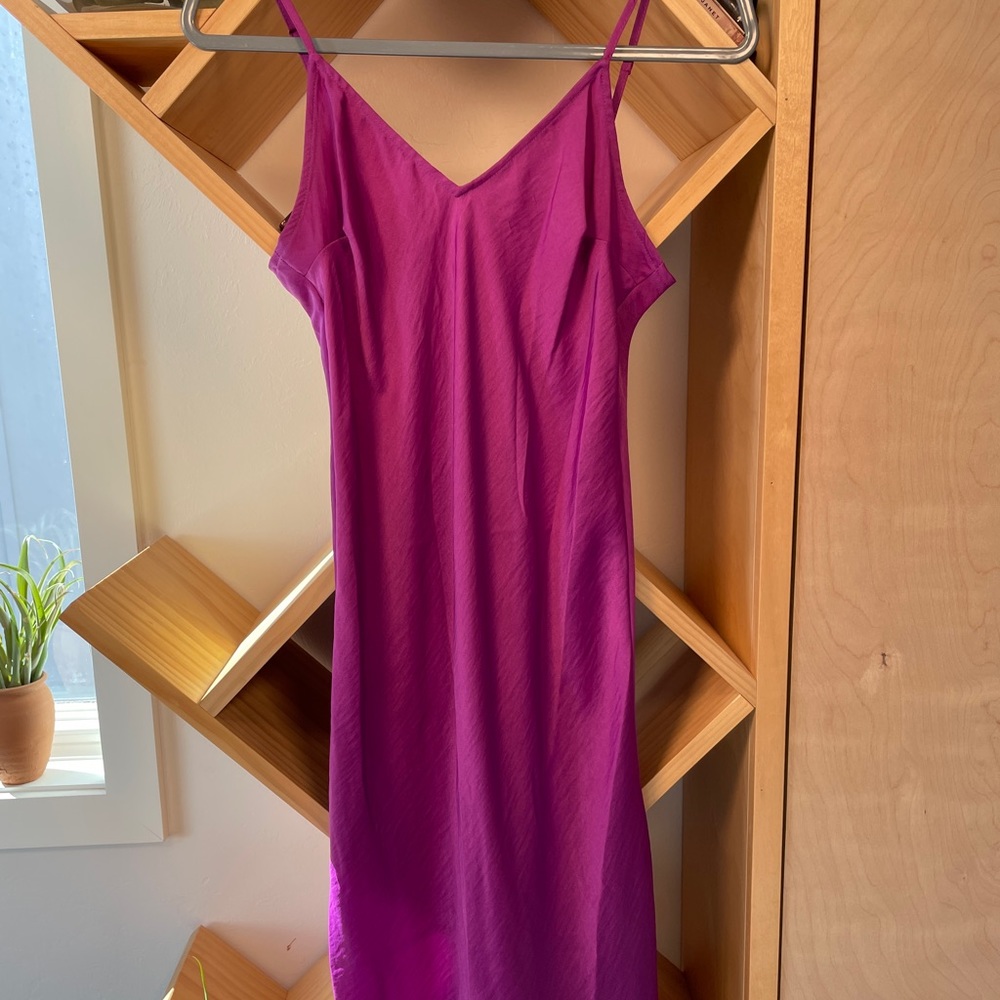 Purple silk dress